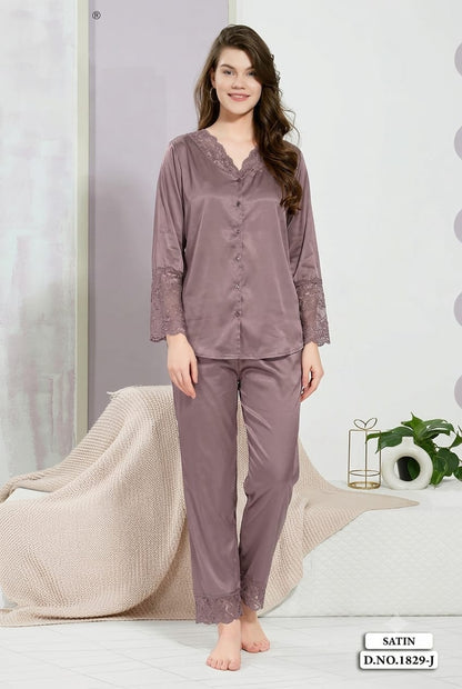 The Mauve Mist Satin Sleep Set