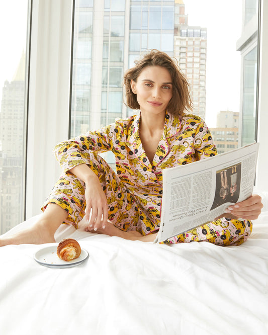 Yellow taxi print nightwear