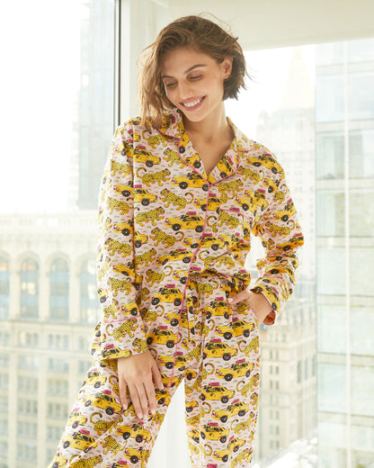 Yellow taxi print nightwear