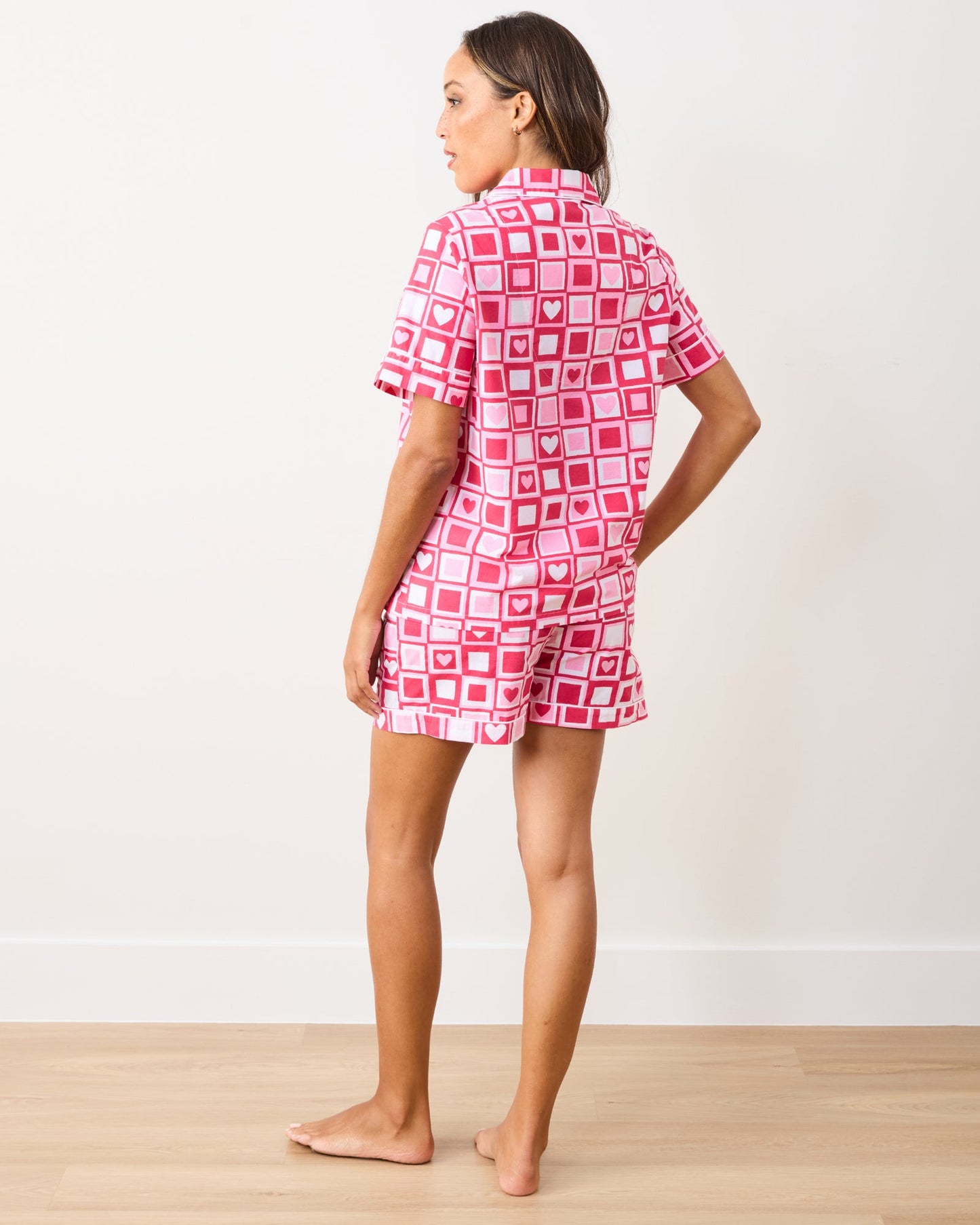 Valentines Check  Short  Set