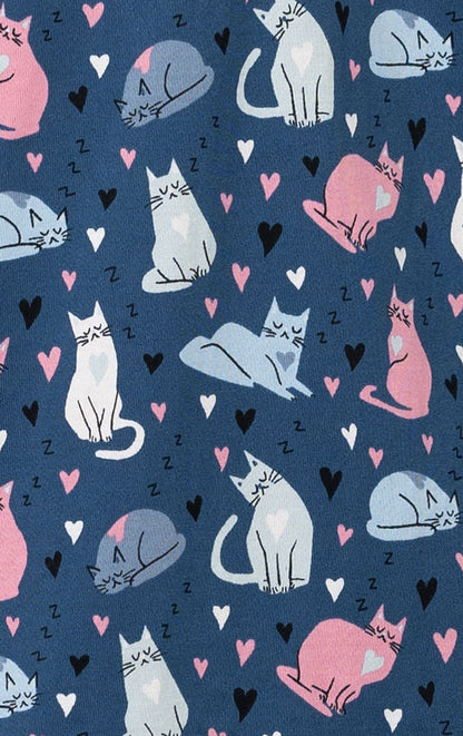 Navy Cat Boyfriend Pajamas
