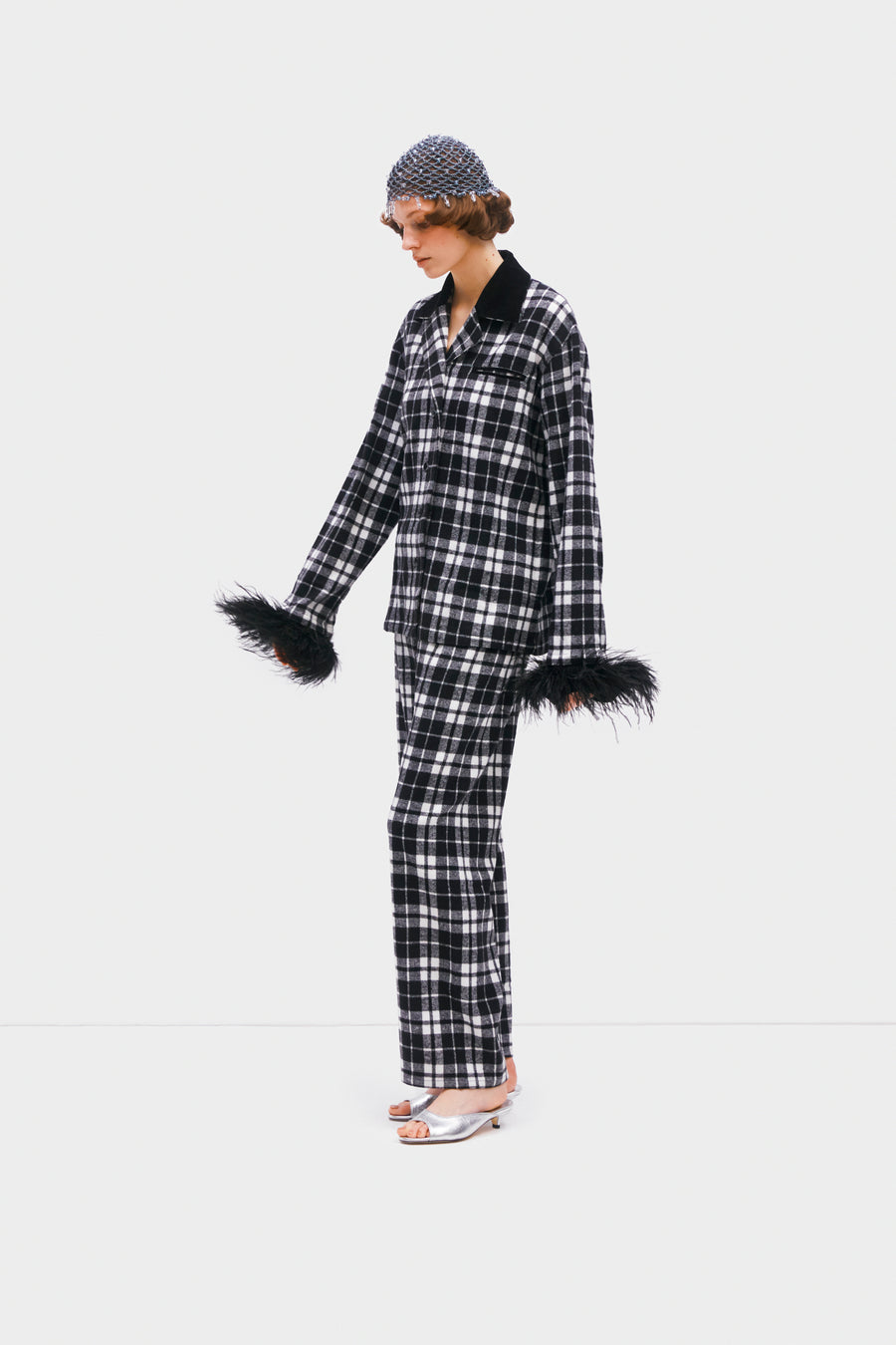 Cotton Check Feather Nightwear