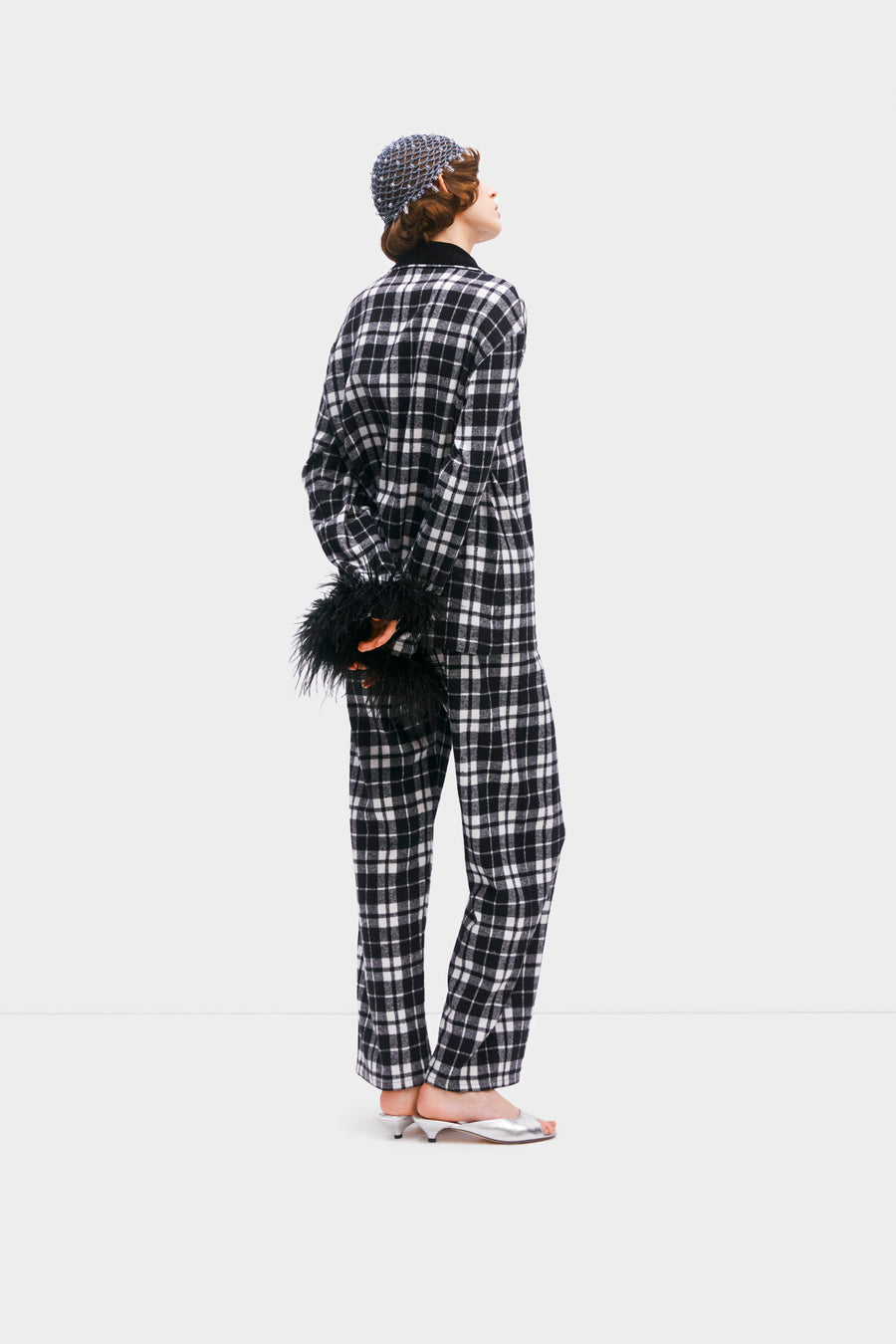 Cotton Check Feather Nightwear