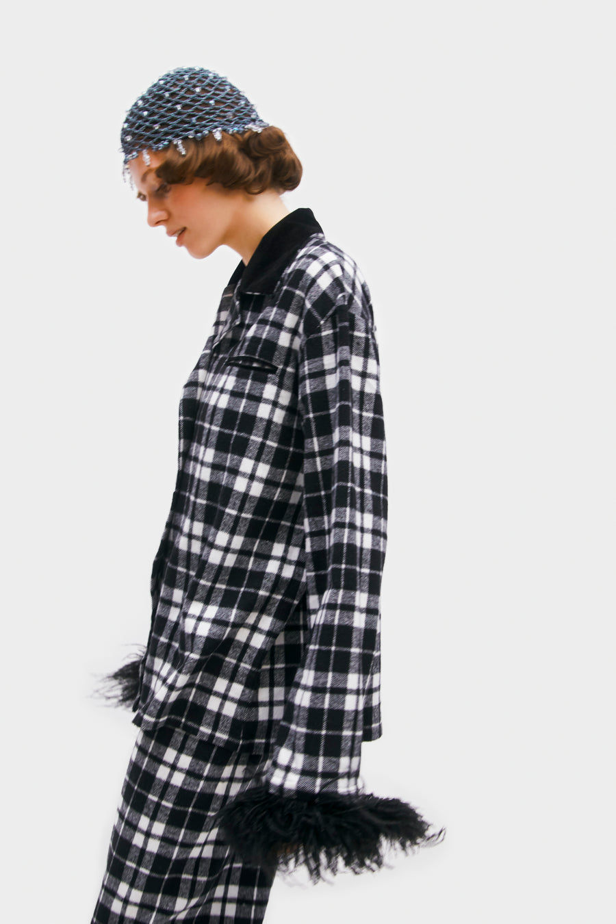 Cotton Check Feather Nightwear