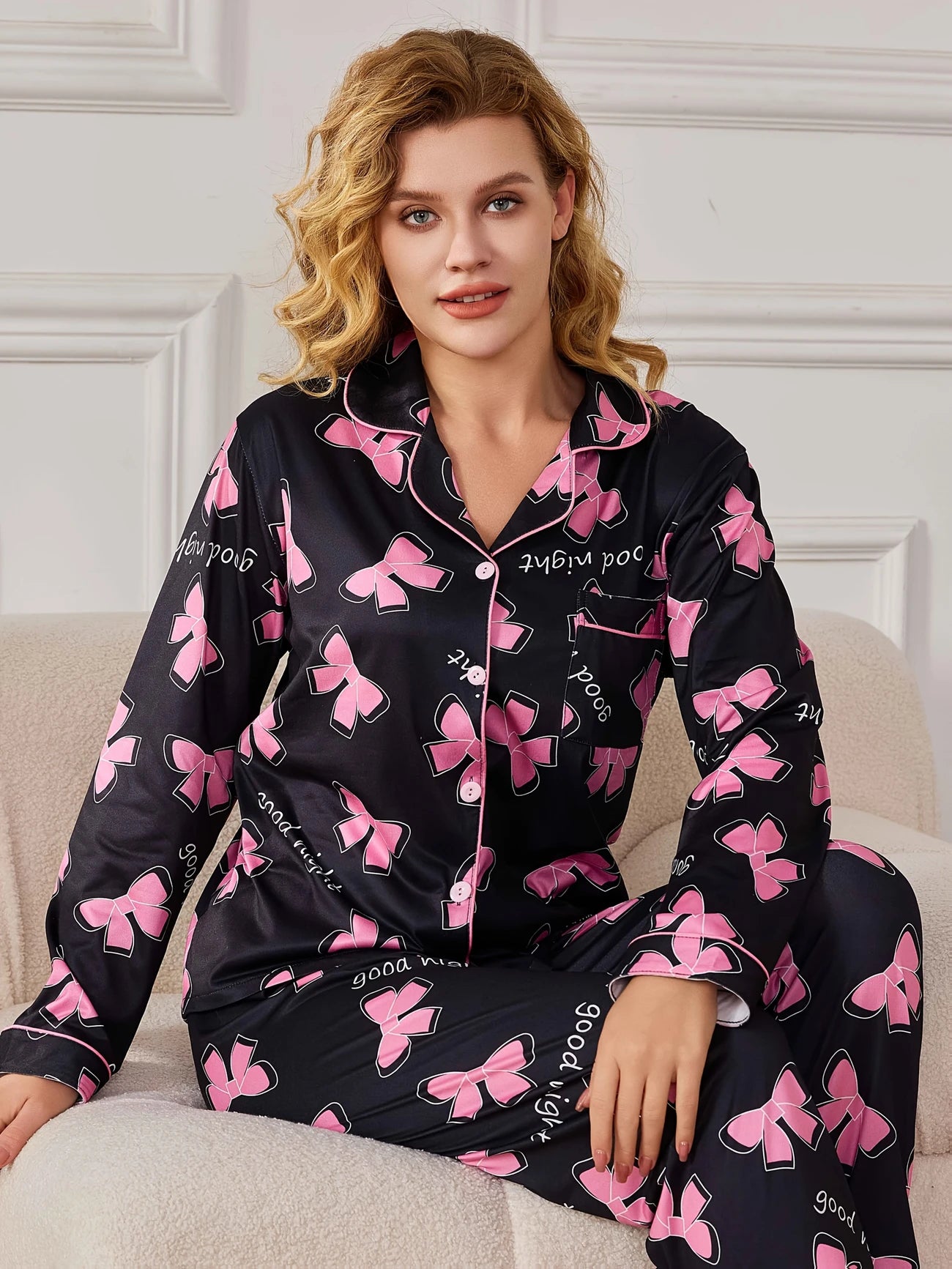 Bow Print Nightwear